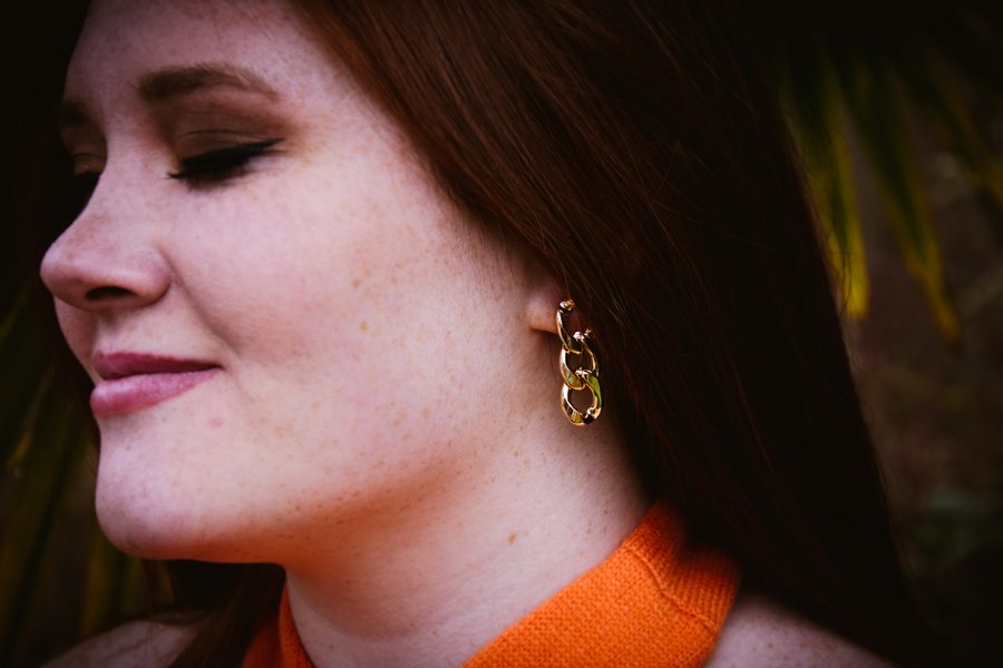 Gold Chain Link Earrings