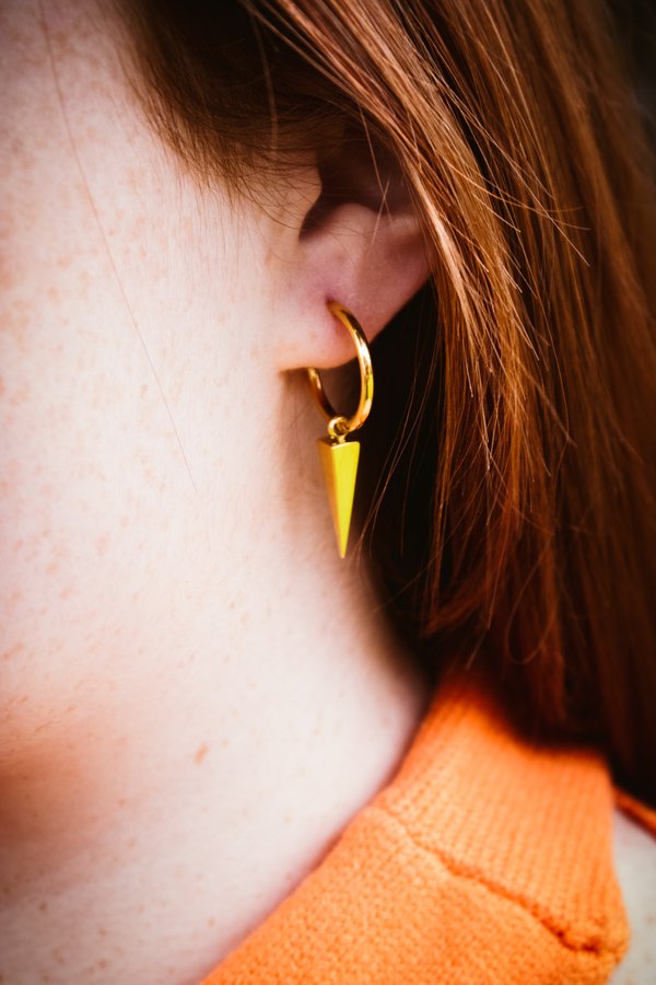 Lime Spike Drop Earrings