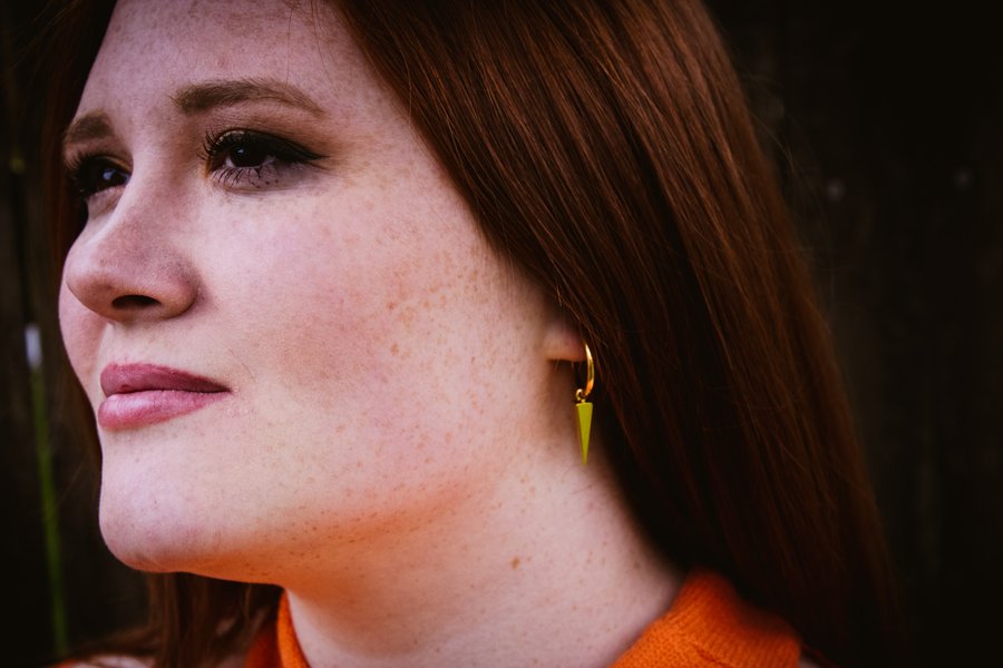 Lime spike earrings