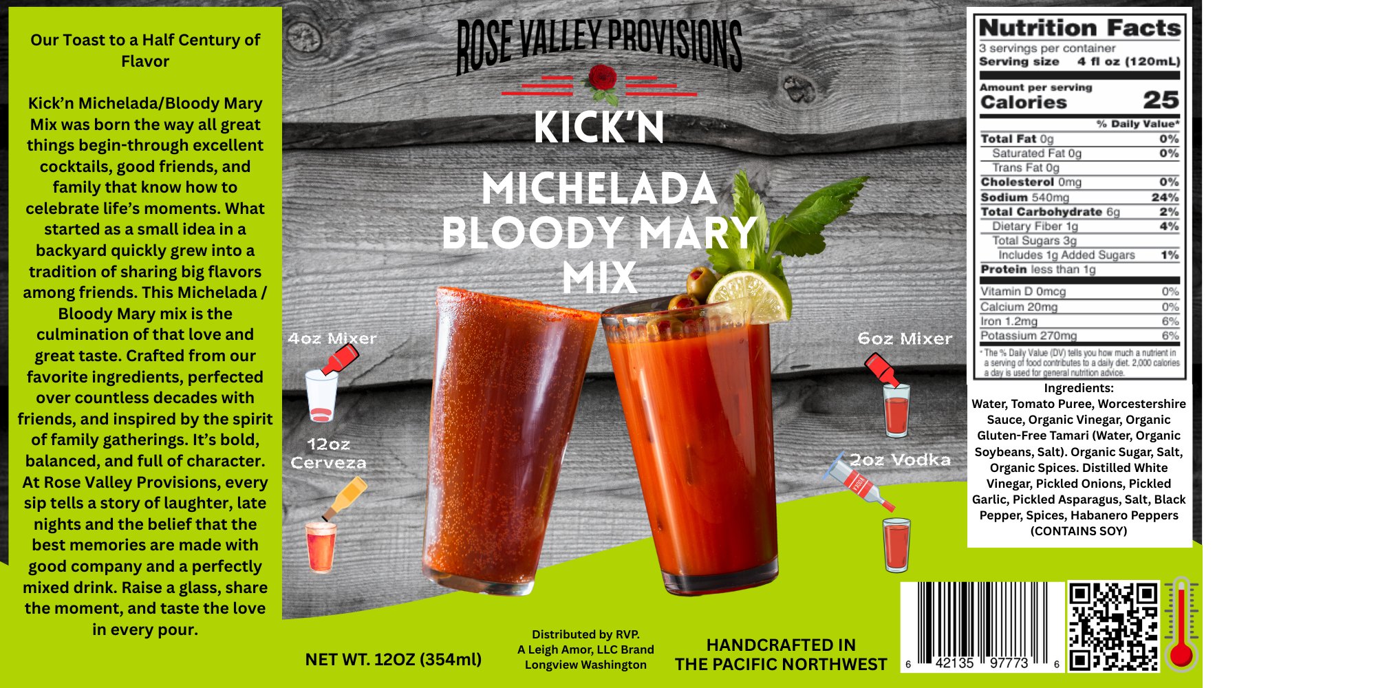 Kick'n Michelada Bloody Mary Mix